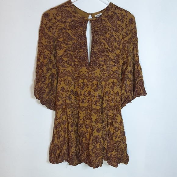 Ecote | Gold/Purple Backless Dress Sz S - Picture 2 of 10